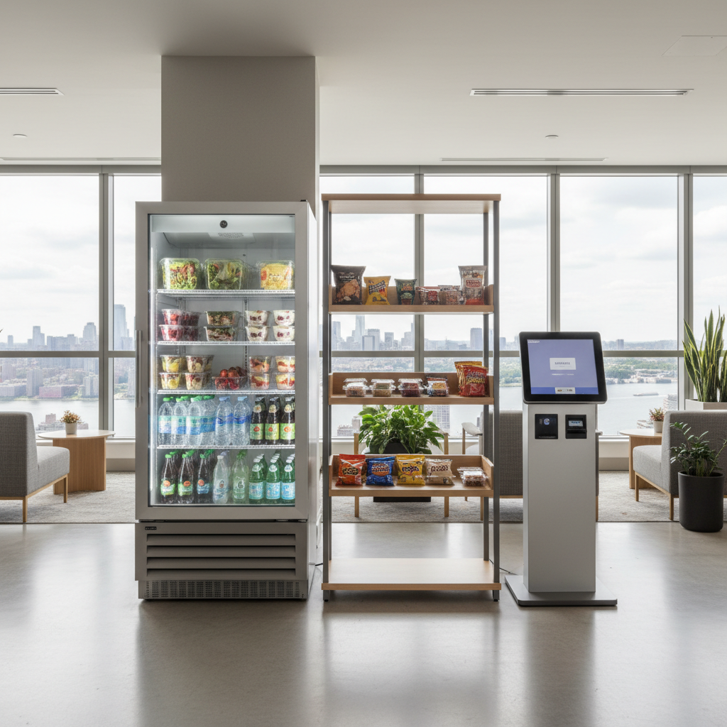 Self-service micro market in a Cliffside Park, NJ multi-tenant building