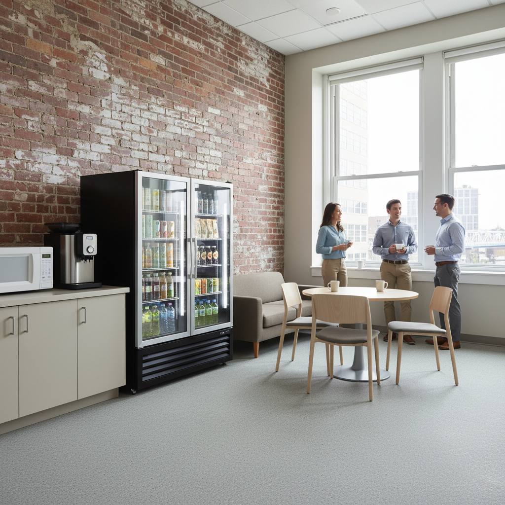 Smart cooler in a mid-rise New Jersey office break room