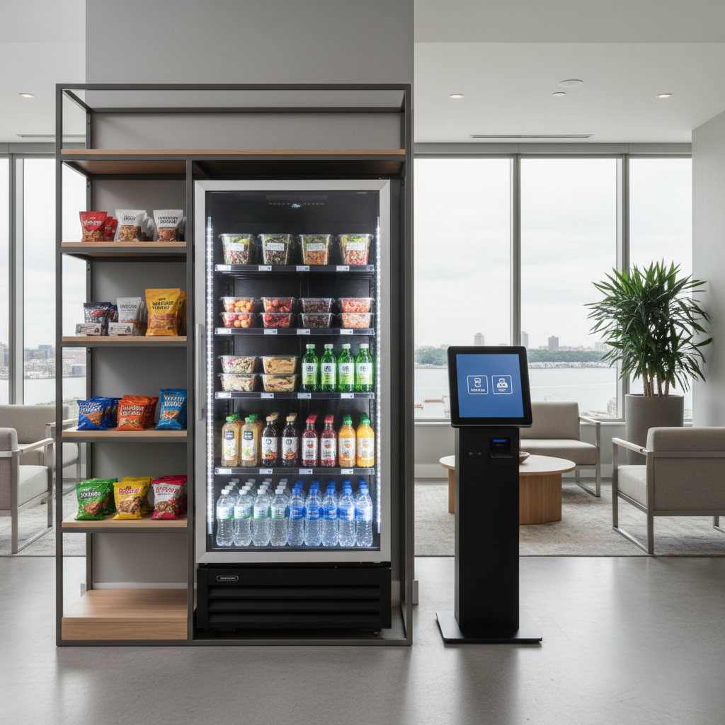 Self-service micro market in a Edgewater, NJ multi-tenant building