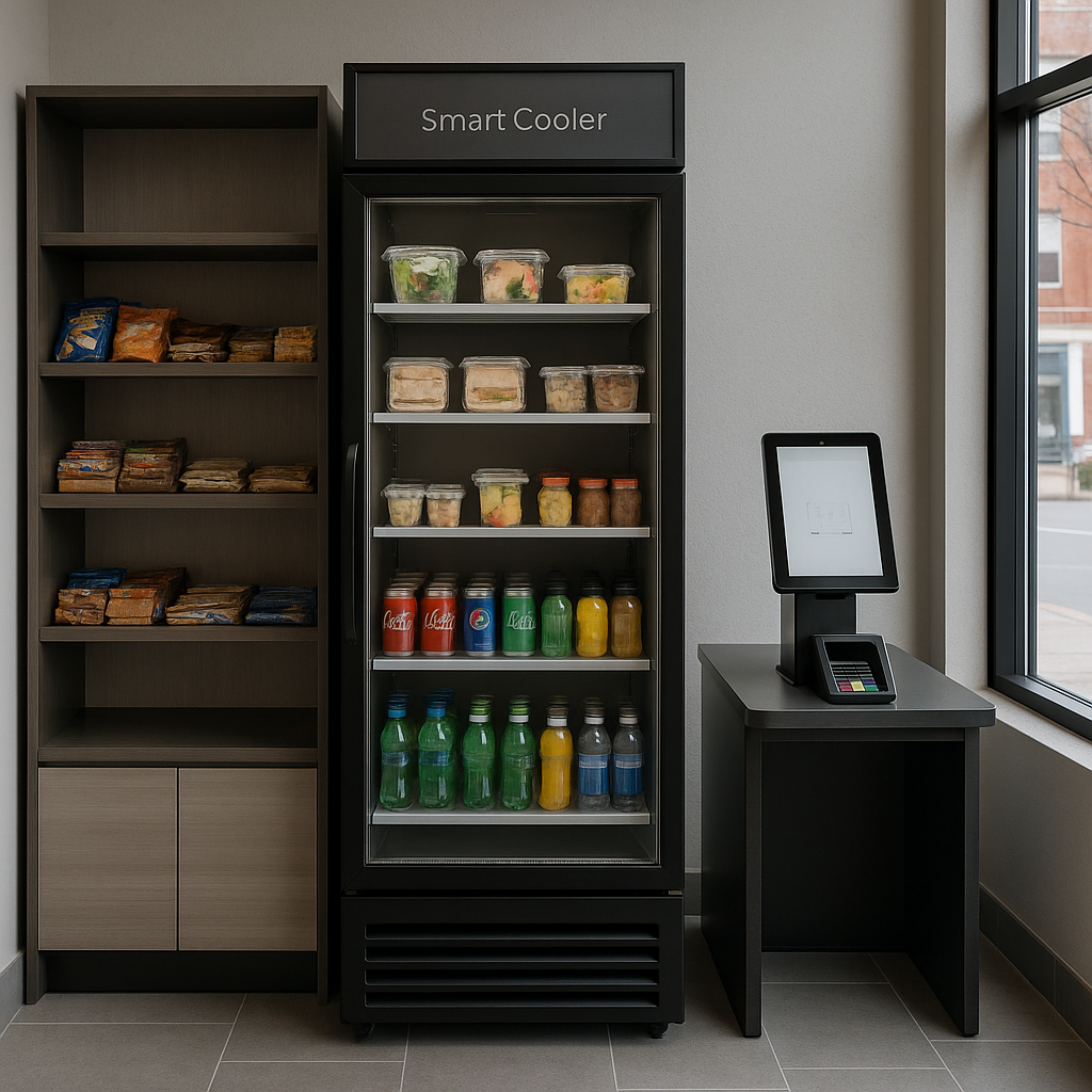 Self-service micro market in a Englewood & Tenafly, NJ multi-tenant building