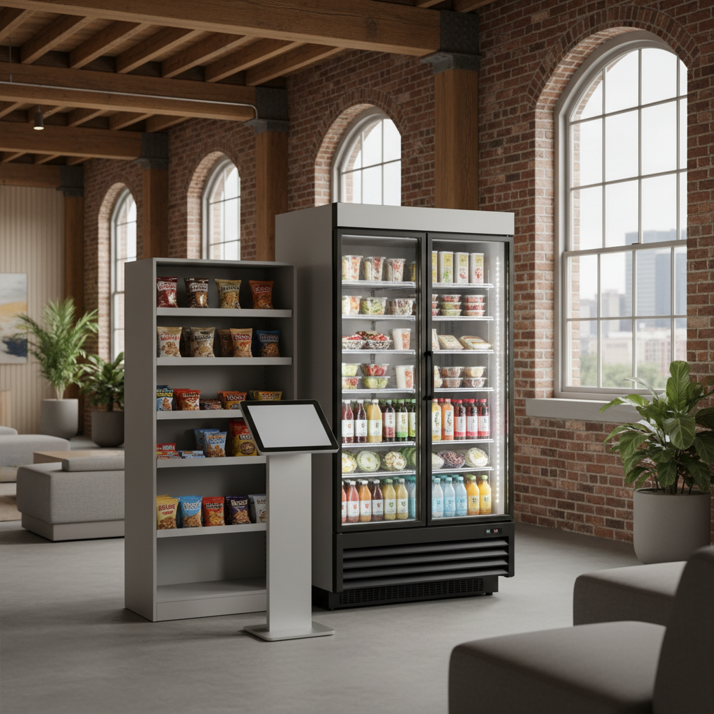 Self-service micro market in a Hoboken, NJ multi-tenant building