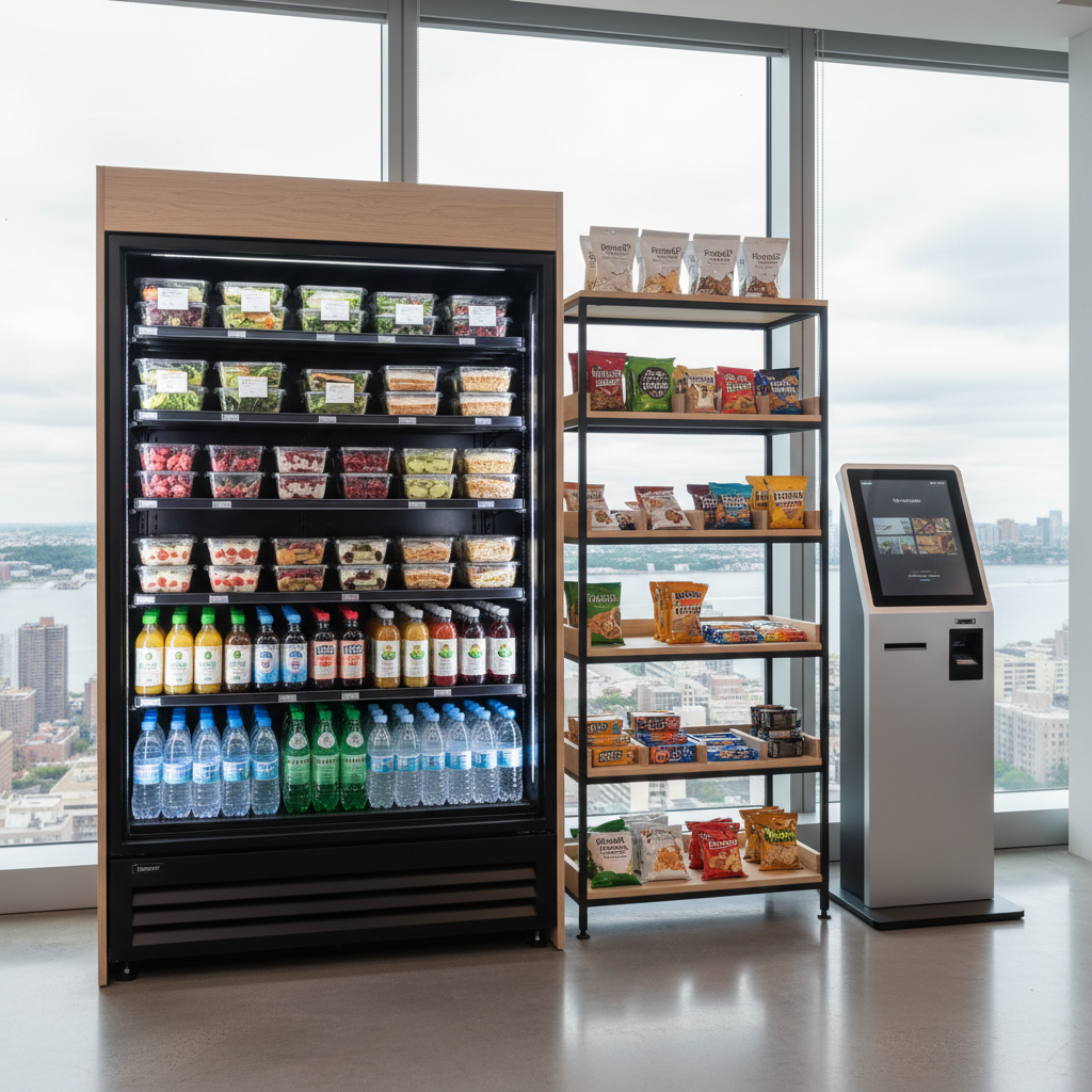 Self-service micro market in a Jersey City, NJ multi-tenant building